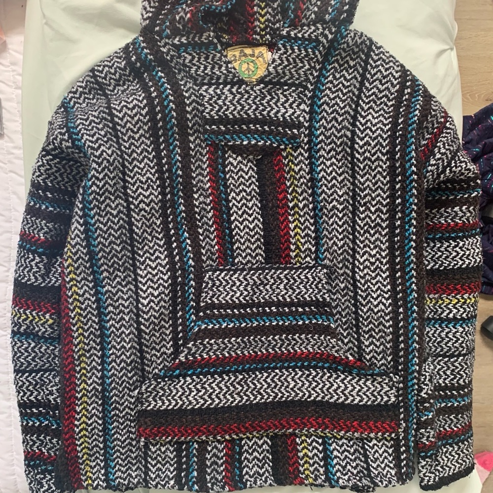 Baja Joe Blanket Crochet Oversized Hooded pullover